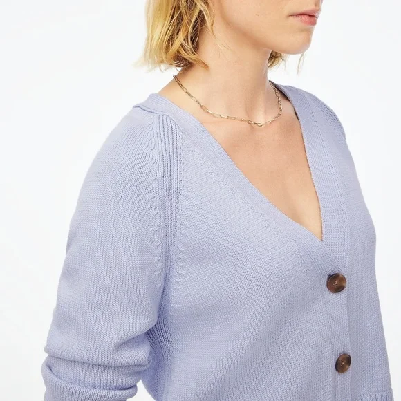 J.Crew Cotton-blend V-neck Cardigan Sweater - Picture 2 of 6